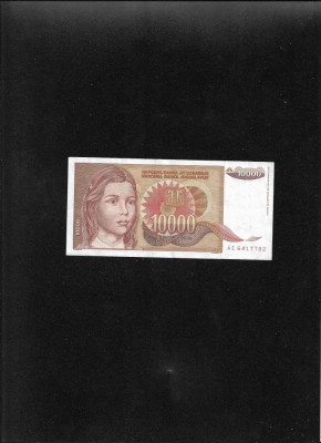 Iugoslavia Yugoslavia 10000 10.000 dinara dinari 1992 seria6417782 foto