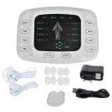 Aparat de Masaj, cu Electrostimulare/Fizioterapie, Stimulator, 8 Programe De Masaj, 4 Electrozi, 15 Niveluri de Intensitate, pentru Ameliorarea Dureri