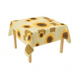 Rola fata de masa decorativa PVC 1.37x20m, grosime 0.18mm, textil 45 g/mp, model floarea soarelui Breckner Germany