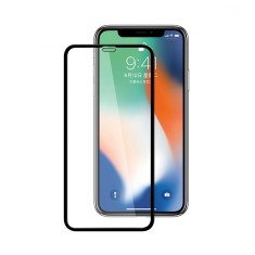 Folie de sticla FULL GLUE pentru Apple iPhone XS, GloMax 5D Negru ,lipici pe toata suprafata