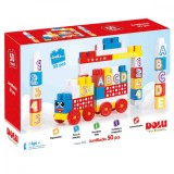 Cuburi de construit din plastic - 50 piese PlayLearn Toys, DOLU