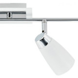 Corp de iluminat tip spot Loft 4 Light Bar Spotlight Matt White Polished Chrome