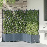 VidaXL Ghivece de Grădină 1 buc Gri deschis 120 x 120 x 142 cm Plastic