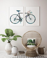 Set 2 tablouri decorative Bicicleta foto