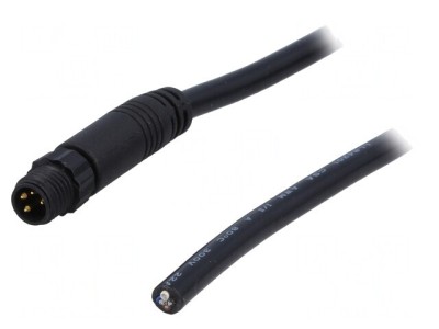 Conector M8 1m 4 Pin Drept Cu Manșon și Cabluri foto