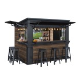 Bar de grădină din plastic Deco, casă de grădină nuc