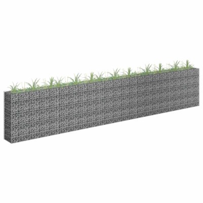 vidaXL Strat &amp;icirc;nălțat gabion, 450 x 30 x 90 cm, oțel inoxidabil 145647 foto