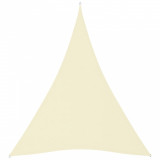 Panza parasolar crem 5x7x7 m, tesatura oxford, triunghiular GartenMobel Dekor, vidaXL