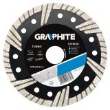 Disc diamantat turbo 125 mm Graphite pentru beton, piatra si caramida