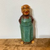 Sticla muzicala vintage, imbracata in lemn, sculptata si pictata manual