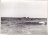 Bnk foto - Vas de pescuit pe Marea Neagra, Alb-Negru, Romania de la 1950, Transporturi