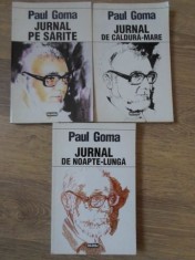 JURNAL PE SARITE. JURNAL DE NOAPTE-LUNGA. JURNAL DE CALDURA-MARE VOL.1-3-PAUL GOMA-263906