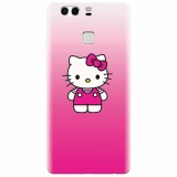 Husa silicon pentru Huawei P9, Cute Pink Catty