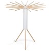 Uscator, de rufe, pliabil, Wood, din lemn si metal, pentru durabilitate si un aspect elegant, usor de manevrat, Inaltime 112 cm, latime brate 112 cm, Oem