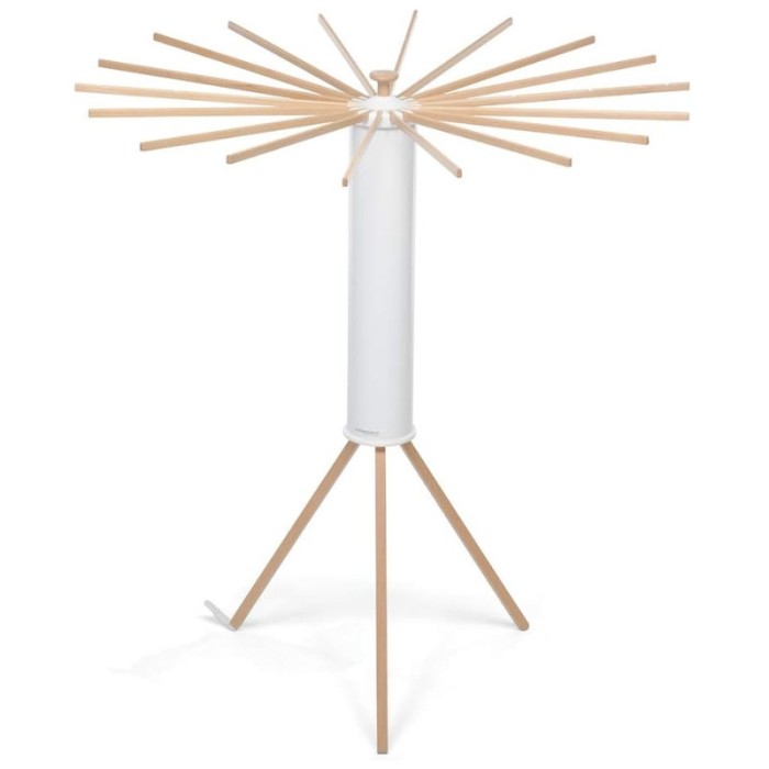 Uscator, de rufe, pliabil, Wood, din lemn si metal, pentru durabilitate si un aspect elegant, usor de manevrat, Inaltime 112 cm, latime brate 112 cm