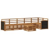 vidaXL Set canapea sectională 6 pcs natural Lemn Solid de Acacia 3384430