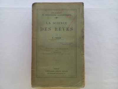 SIGMUND FREUD - LA SCIENCE DES REVES, PARIS, 1926 foto