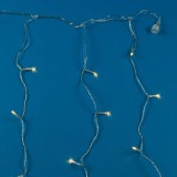 Instalație Lumini Perdea LED, 100 Becurii, Alb Cald, Cablu Transparent, 4.6m, Extensibilă, Oem