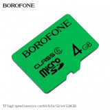 CARD MEMORIE MICROSDHC, BOROFONE, (FARA ADAPTOR) 4GB, CLASA 6, BLISTER, 4 GB
