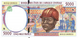 Statele Africii Centrale 5 000 Franci (N) Guineea Ecuatoriala 2 000 P-504Ng UNC