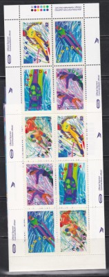 Canada 1992 - Jocurile Olimpice de iarnă - Albertville, Carnet cu 2 Serii, MNH foto