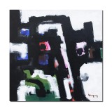 Cumpara ieftin Tablou abstract pictat manual, Serenity, 60x60cm pictura ulei pe panza, Geo Ungureanu