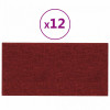 Panouri de perete 12 buc. roșu vin 60x30 cm textil 2,16 m&sup2;