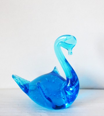 Statueta cristal sommerso bullicante - Lebada - design G. Padoan Mantorp Suedia foto