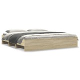 Cumpara ieftin Cadru pat fara saltea stejar sonoma, 180x200cm, lemn prelucrat