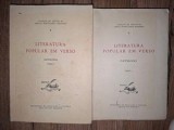 Literatura popular em verso 1, 2 Ministerio da Educacao e Cultura Casa de Rui Barbosa