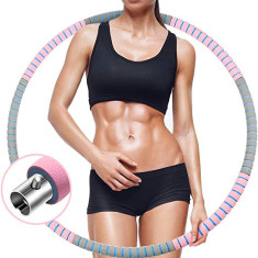 FULLOVE- Fitness Ring (Hula Hoop) pentru fitness - Roz gri - NOU