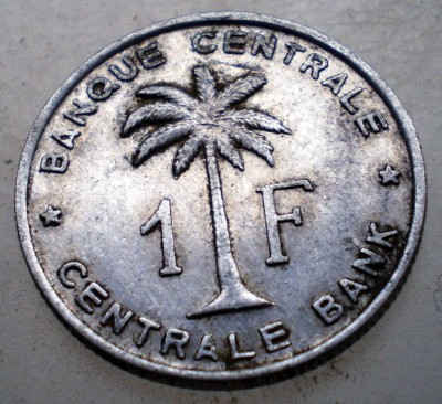 7.683 CONGO RUANDA URUNDI 1 FRANC 1959 foto