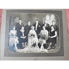 Fotografie de la o nunta a unor romani stabiliti in America, perioada interbelica