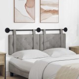 vidaXL Cap de pat suspendat Gri deschis 130 x 55 x 5 cm Catifea 42031636