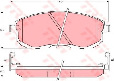 Set placute frana,frana disc NISSAN TIIDA Limuzina (SC11X) (2006 - 2016) TRW GDB1003 foto