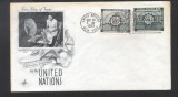 UN New York 1953 Technical aid Mi.23-24 FDC UN.126