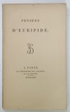 PENSEES D 'EURIPIDE , 1943 , EXEMPLAR NR. 1047 DIN 1600