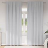 vidaXL Perdele cu perdele 2 pcs Gri deschis 260 x 140 cm Poliester