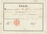 Moldova 1842 inam catre Casa Postelor pentru inchirierea a 8 cai de posta, cu sigiliul voievodal si semnaturi de oficiali