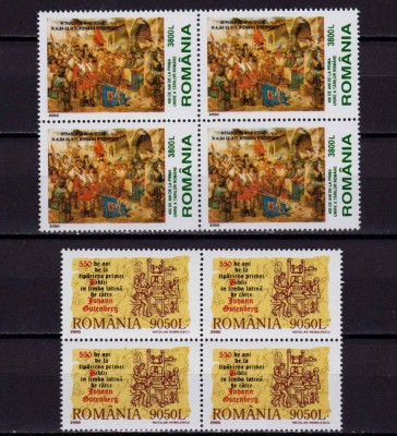 RO 2000 ,LP 1514 , &amp;quot; Evenimente I&amp;quot; , bloc de 4 ,MNH foto