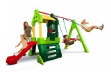 Spatiu de joaca Little Tikes Clubhouse cu tobogan si leagan, exterior, 3-8 ani