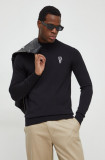 Karl Lagerfeld pulover bărbați, culoarea negru, light 541304.655089