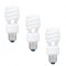 SET 3 becuri fluorescent Panasonic, soclu E27, putere 14W, forma spirala, lumina alb calda, alimentare 220 - 240 V, "EFD14E27HD3E-3" (timbru verde 1.3