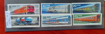 TS21 - Timbre serie DDR - 1973 Mi1844-49 Trenuri Locomotive foto