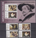 Togo 1977 - Rubens, picturi, arta, serie ci bloc neuzat