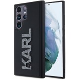 Husa originala Samsung Galaxy S24 Ultra Karl Lagerfeld 3D Design, Rubber Glitter Logo, negru, KLHCS24L3DMBKCK