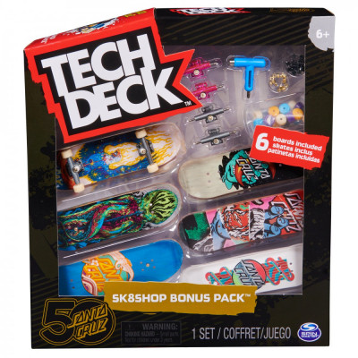 TECH DECK PACHET 6 PIESE CU ACCESORII FINGERBOARD SANTA CRUZ SuperHeroes ToysZone foto