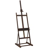 HOMCOM Șevalet pentru Pictori Reglabil din Lemn de Fag cu Compartiment, 53x50,5x171-230cm | Aosom Romania
