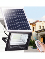 PROIECTOR 100W, 196 LED , PANOU SOLAR SI TELECOMANDA FUNCTII MULTIPLE foto