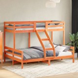 Gossi pat supraetajat 80x200/140x200 cm maro ceruit lemn masiv de pin